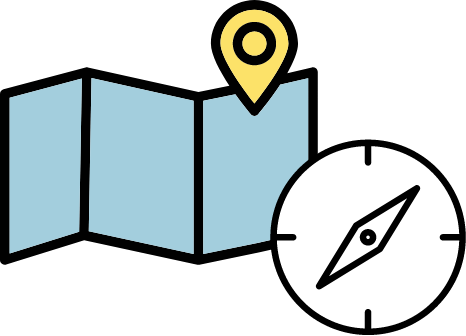 地図とコンパスのイメージ